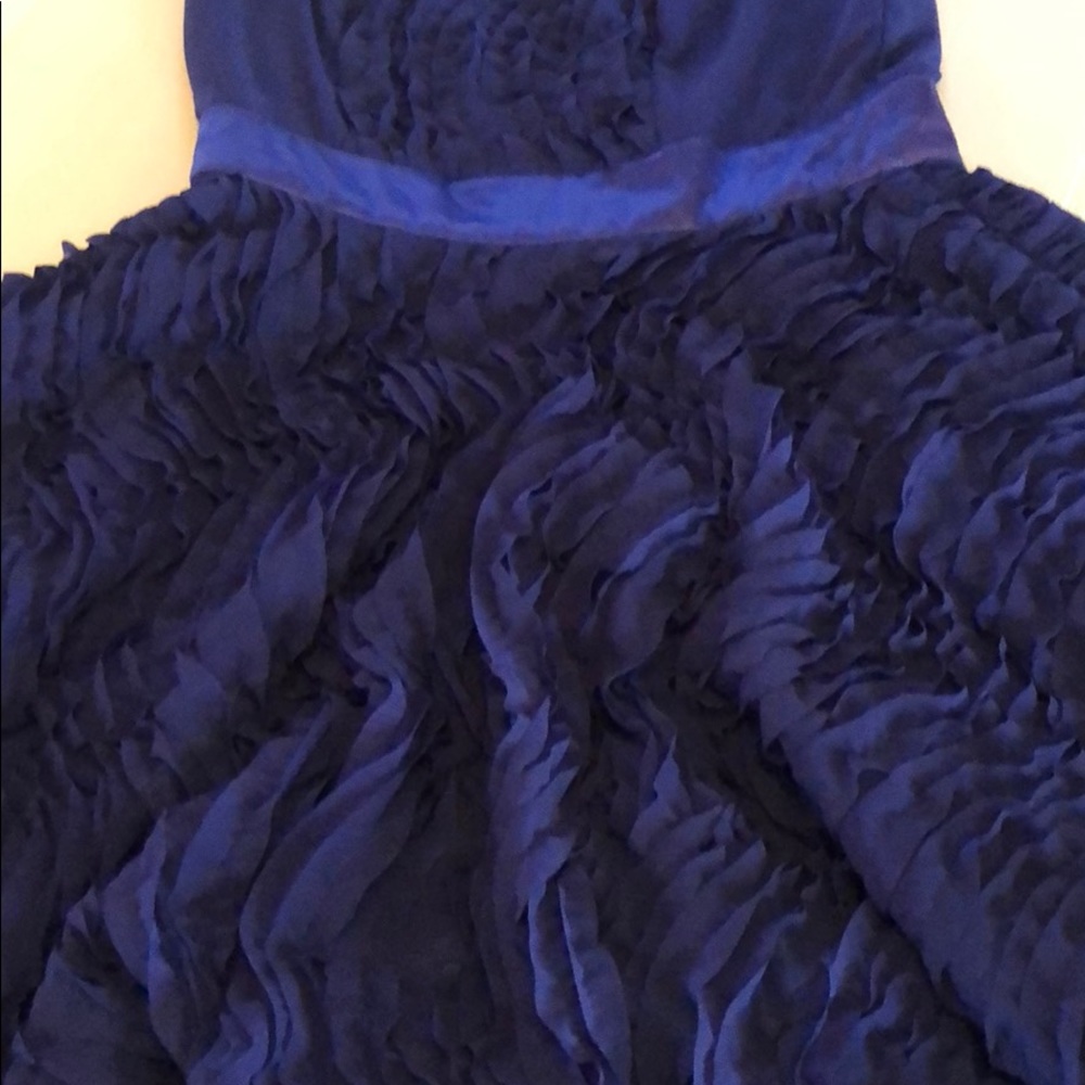 NWT Derhy Blue Ruffle Dress - Picture 2 of 5